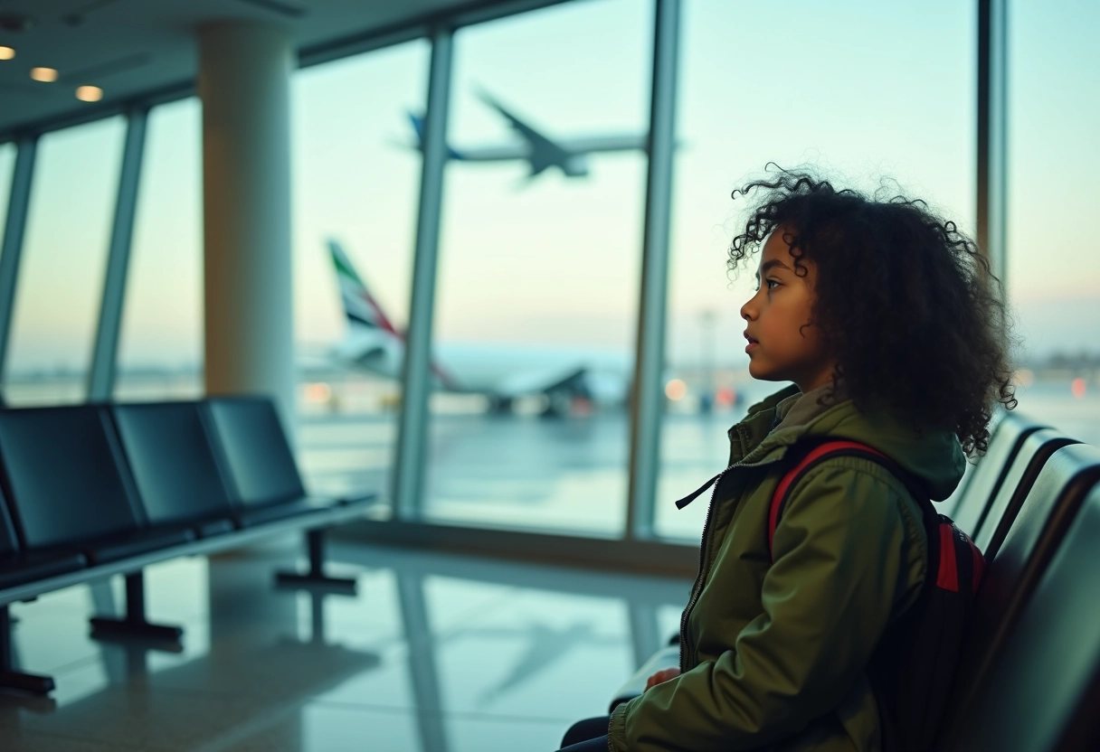 Jeune fille regardant par la fenêtre de l