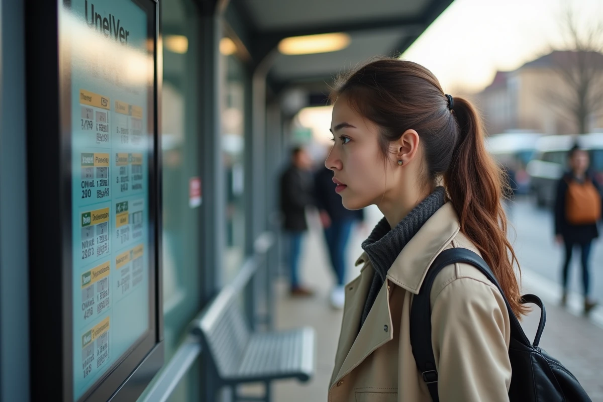 Jeune femme regardant un écran d