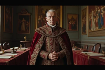 Portrait d'un roi français âgé en costume royal du XVIe siècle